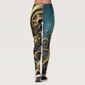 Leggings Steampunk Horkwork Or et Turquoise (Dos)