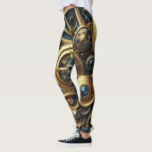 Leggings Steampunk Horkwork Or et Turquoise (Gauche)