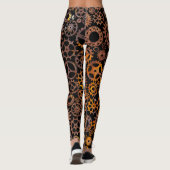 Leggings Steampunk Super Coloré Gears Rusty (Dos)