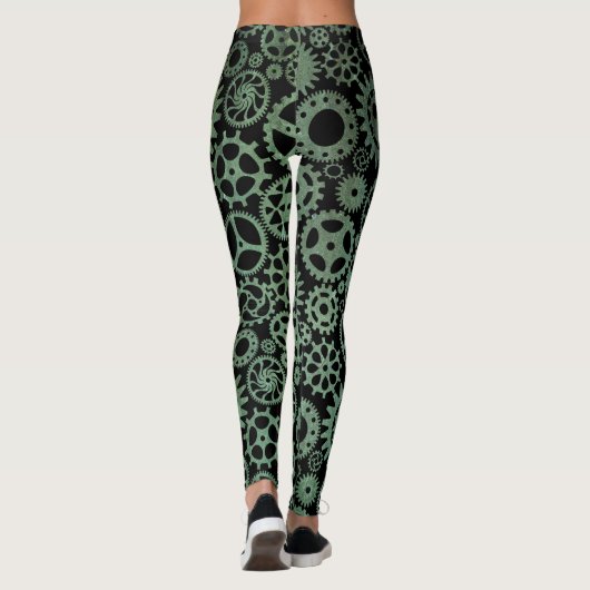 Leggings Steampunk Verdigris bronze (Dos)
