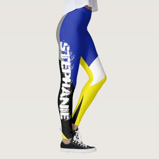 Leggings Stéphanie Ajoutez Votre Nom Légendes D'Art Abstrai (Droite)