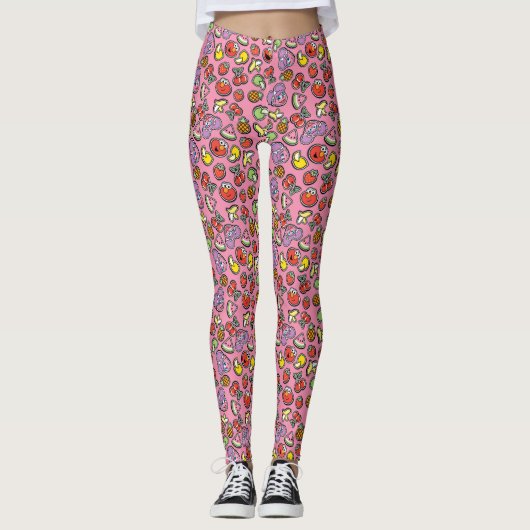 Leggings Sticker Fruit Elmo & Abby Cadabby Motif (Devant)
