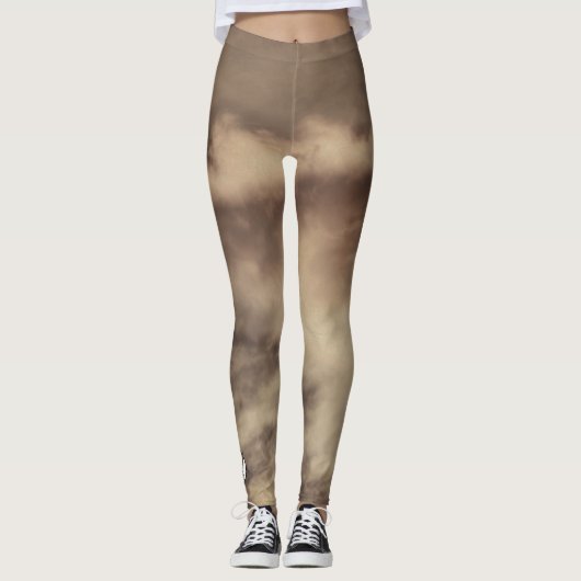 LEGGINGS STORM CLOUDS EN AANGEPAST MONOGRAM (Voorkant)
