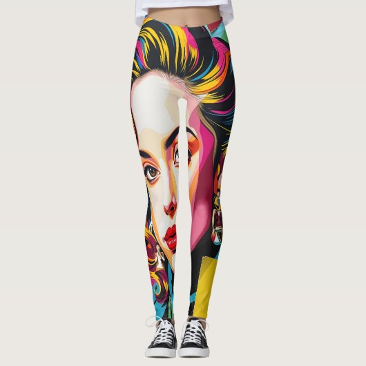 Leggings « Strasha » - Dream Collage Pop Brillant (Devant)
