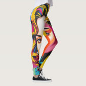 Leggings « Strasha » - Dream Collage Pop Brillant (Droite)