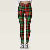 Leggings Strawberry Plaid Red and Green Christmas Outfit (Devant)