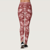 Leggings Strawberry Thief Maroon, William Morris (Dos)