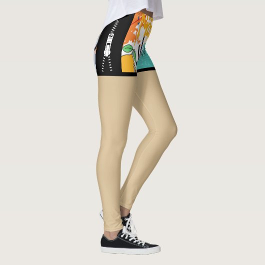 Leggings Street art Fashion Zipper Chic (Droite)