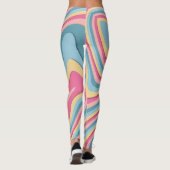 Leggings Stretch Ajusté Art Abstrait Moderne Activ (Dos)