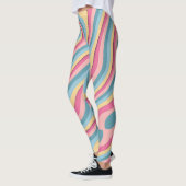 Leggings Stretch Ajusté Art Abstrait Moderne Activ (Gauche)