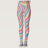 Leggings Stretch Ajusté Art Abstrait Moderne Activ (Devant)