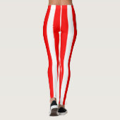 LEGGINGS STRIPE VERTICAL BLANC ROUGE MINCE (Dos)