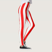 LEGGINGS STRIPE VERTICAL BLANC ROUGE MINCE (Droite)