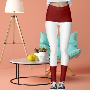 Leggings Stripes blanches profondes personnalisées Chat Ret