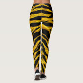 Leggings Stripes De Tigres D'Or Et D'Animal Noir (Dos)