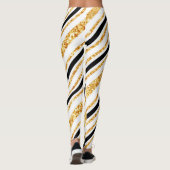 Leggings Stripes Gold Parties scintillant Black Boho Popula (Dos)