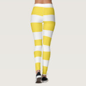 Leggings Stripes inégales - Citron jaune et blanc (Dos)