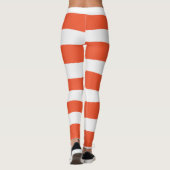 Leggings Stripes inégales - Orange et blanc (Dos)