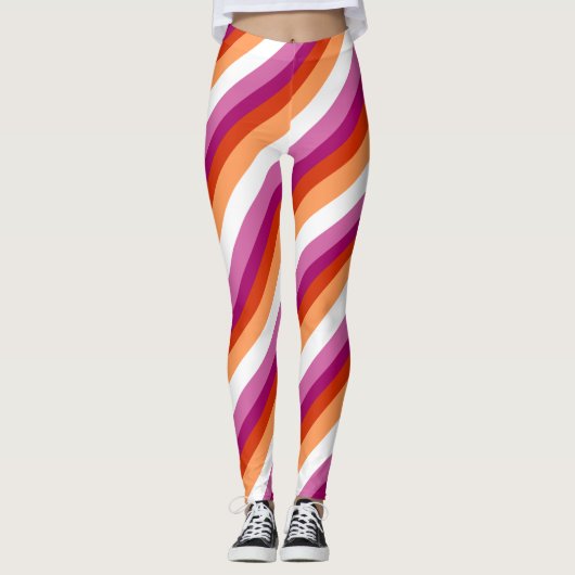 Leggings Stripes lesbiennes | Lesbian Pride (Devant)