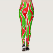 LEGGINGS STRIPES ROUGES, BLANCS ET VERTS DE NOËL (Dos)