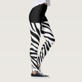 Leggings Stripes Zèbre Noir et Blanc sur (Droite)