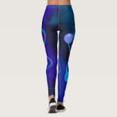 Leggings Structure atomique bleue (Dos)