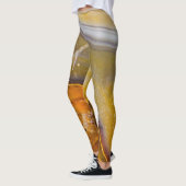 Leggings Structure de texture de pierre semi-précieuse (Gauche)
