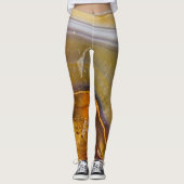 Leggings Structure de texture de pierre semi-précieuse (Devant)