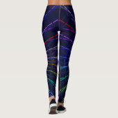 Leggings Structure fractionnée couleur bleu foncé (Dos)