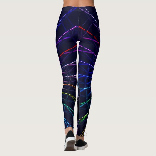 Leggings Structure fractionnée couleur bleu foncé (Dos)