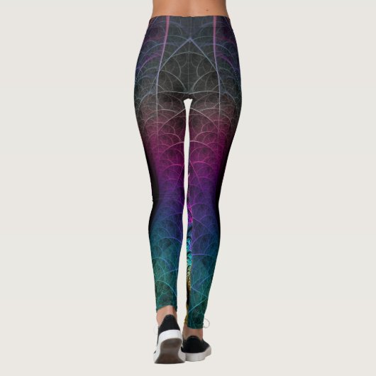 Leggings Structures vives Art Abstrait coloré Fractal (Dos)