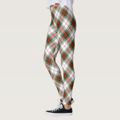 Leggings Stuart / Stewart tartan blanc rouge vert plaid (Gauche)
