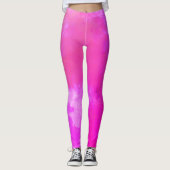 Leggings Style Abstrait rose chaud (Devant)