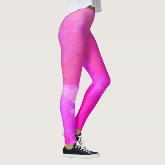 Leggings Style Abstrait rose chaud (Droite)