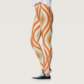 Leggings Style années 60 rétro Motif sans couture (Gauche)