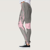 Leggings Style art moderne Abstrait gris rose (Gauche)