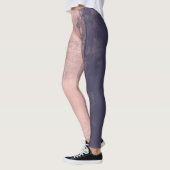Leggings Style Art Structuré Bleu Marine Rose (Gauche)