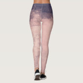 Leggings Style Art Structuré rose 2 bleu marine (Dos)