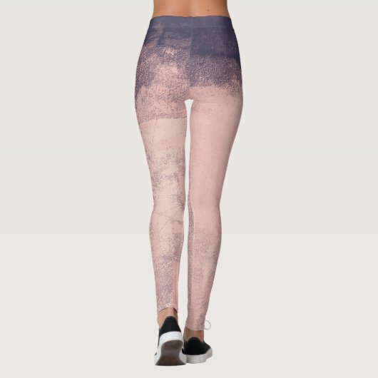 Leggings Style Art Structuré rose 2 bleu marine (Dos)