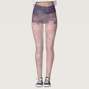 Leggings Style Art Structuré rose 2 bleu marine