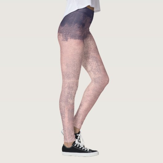 Leggings Style Art Structuré rose 2 bleu marine (Droite)