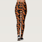 Leggings Style automne Feuilles orange Imprimer partout sur (Dos)