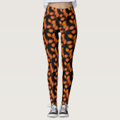 Leggings Style automne Feuilles orange Imprimer partout sur (Devant)
