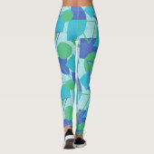Leggings Style Bauhaus vert et bleu (Dos)