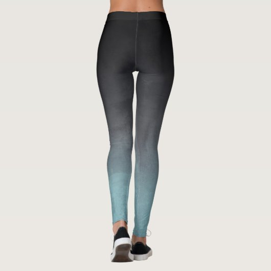 Leggings Style Black Grey Turquoise rustique ombre (Dos)