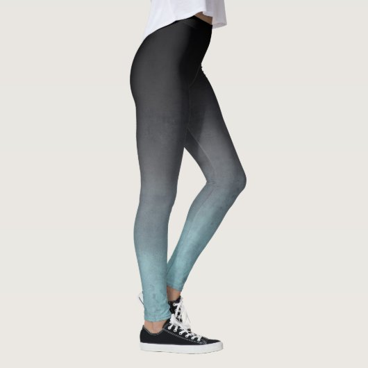 Leggings Style Black Grey Turquoise rustique ombre (Droite)