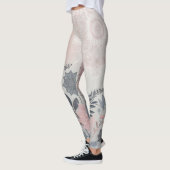 Leggings Style Bohème Rose, Blanc et Noir (Gauche)