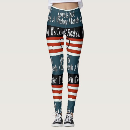 Leggings Style Chansons Abstraites, (Devant)