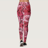 Leggings style chic moderne fleurs vertes rouges R (Dos)
