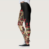 Leggings Style Damas Rouge et Noir (Gauche)